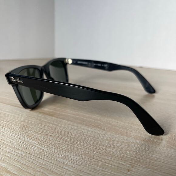 Ray-Ban RB2140 901 Wayfarer Sunglasses Polished Black 50-22 Italy - Picture 11 of 13